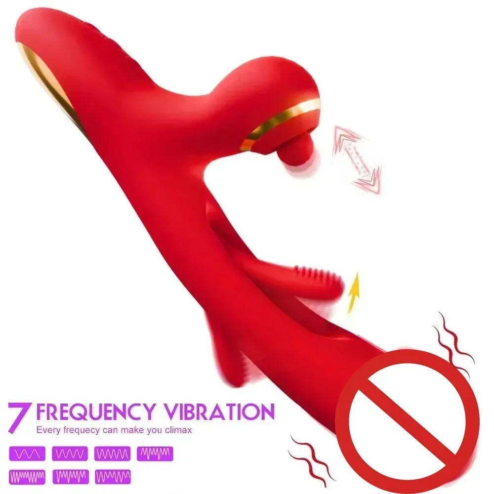 12 Mode Waterproof Silicone Rabbit Vibrator For Women
