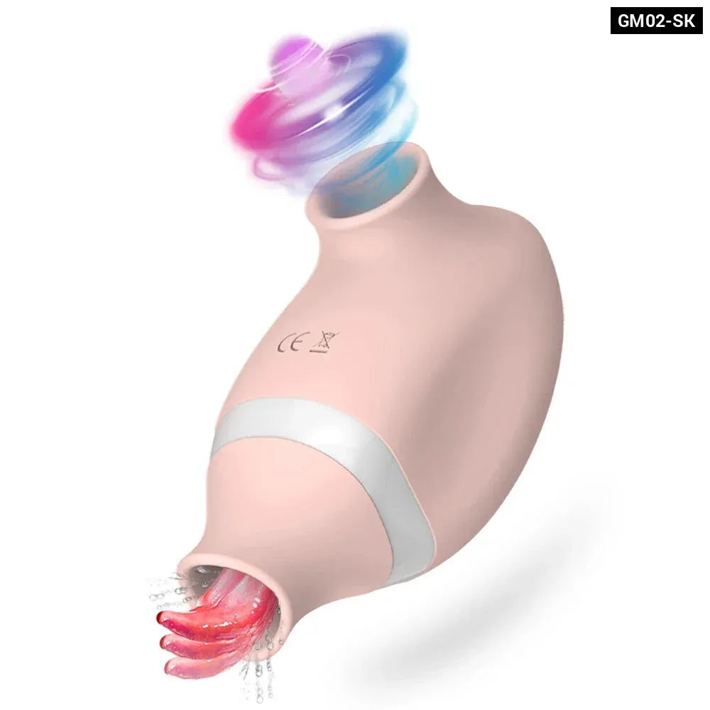 2 In 1 Clit Stimulator Sucking Licking Vibrator for Women