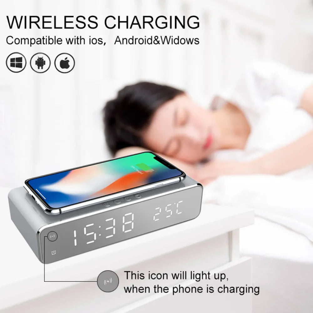 Vibe Geeks Wireless charger LED temperature alarm - USB