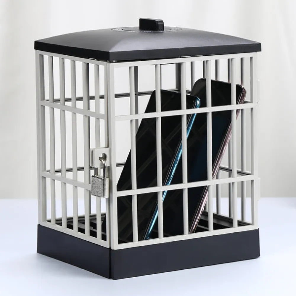 Vibe Geeks Mobile Phone Jail Cell Lock - up with Built