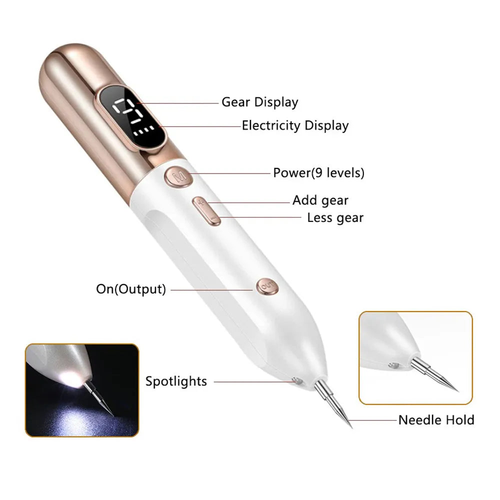 Vibe Geeks 9 Speed LCD Display Mole Pimple Tag Tattoo