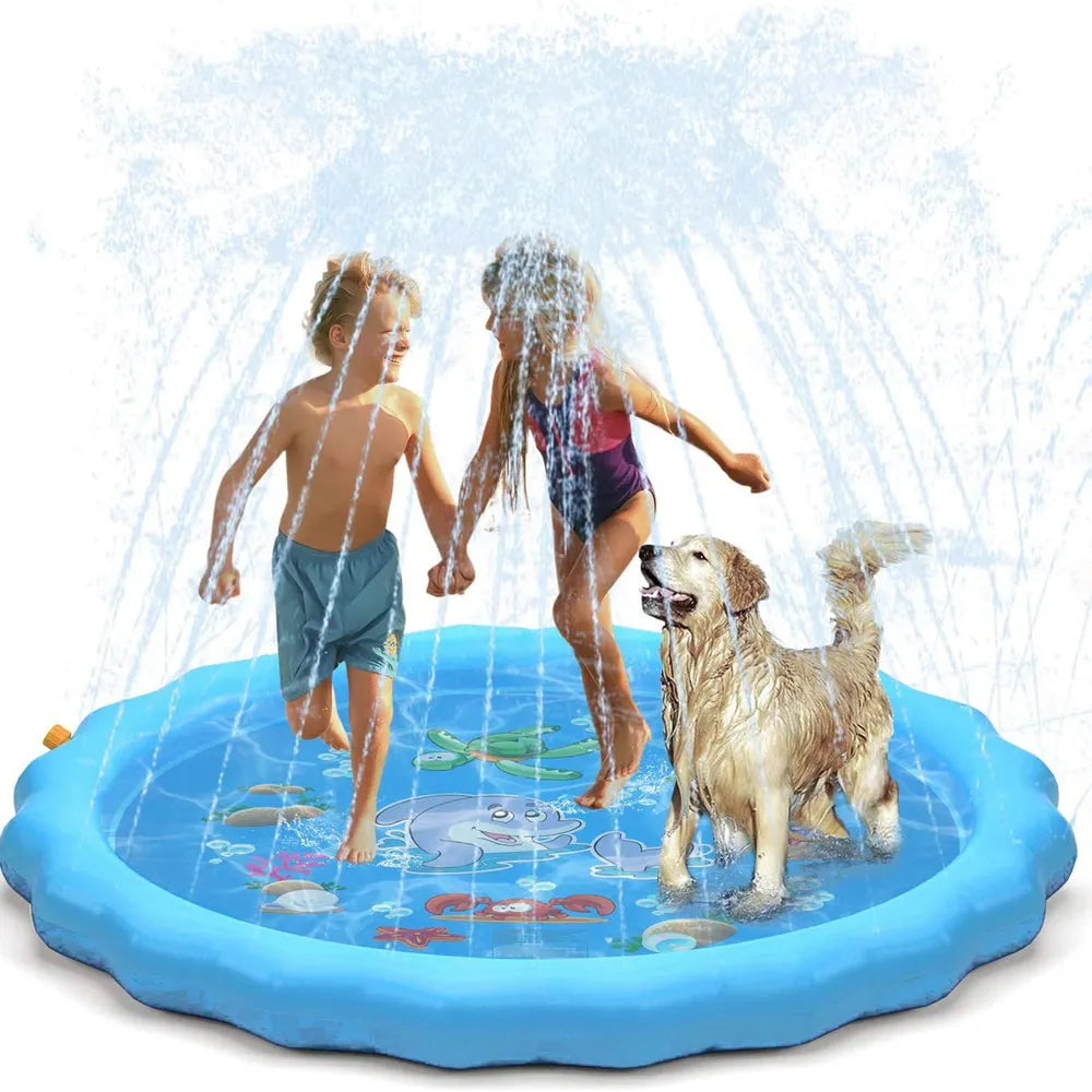 Vibe Geeks Durable Outdoor Inflatable Sprinkler Water Mat