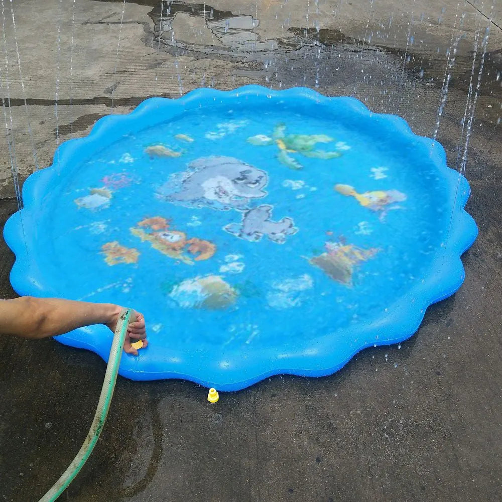 Vibe Geeks Durable Outdoor Inflatable Sprinkler Water Mat