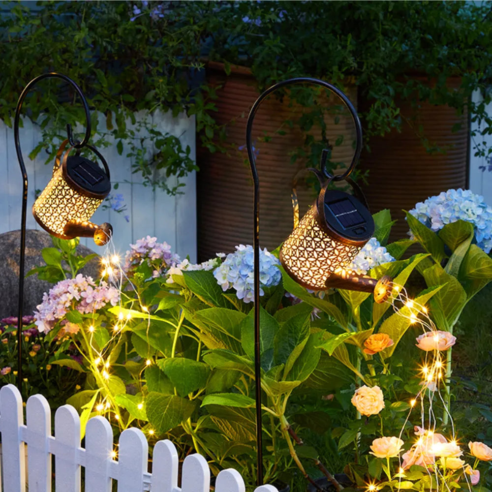 Vibe Geeks Solar Powered Watering Can LED String Light