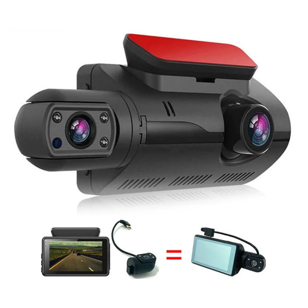 Vibe Geeks HD1080P Dual Lens Car Dash Cam Comprehensive