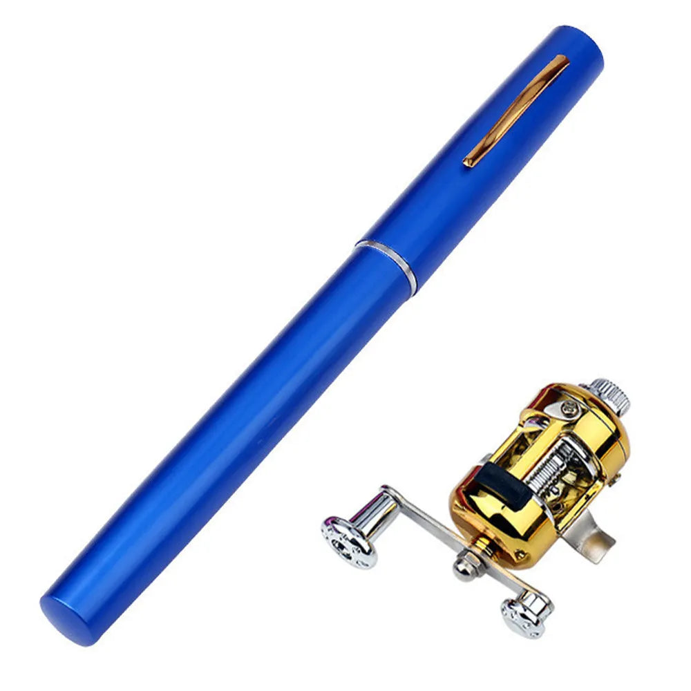 Vibe Geeks Mini Portable Pocket Pen Telescopic Fishing Rod