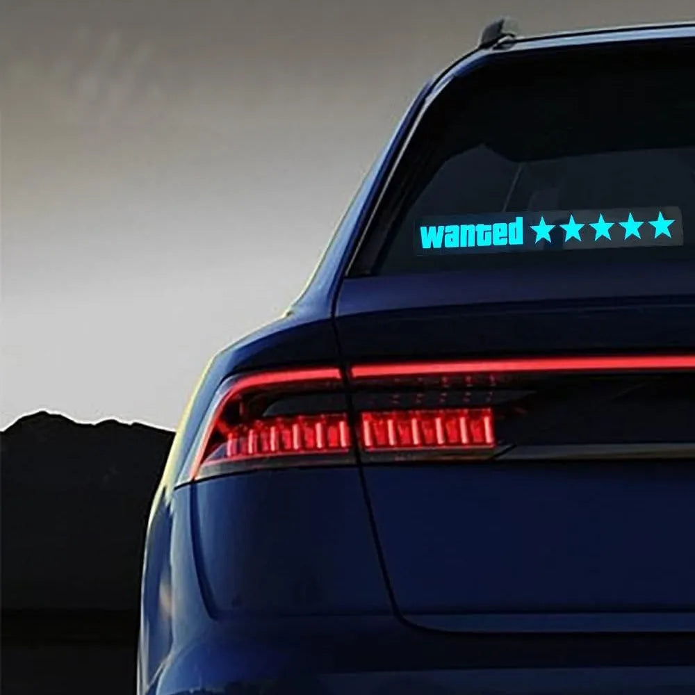 Vibe Geeks LED Light - Emitting Car Window Sticker Bold