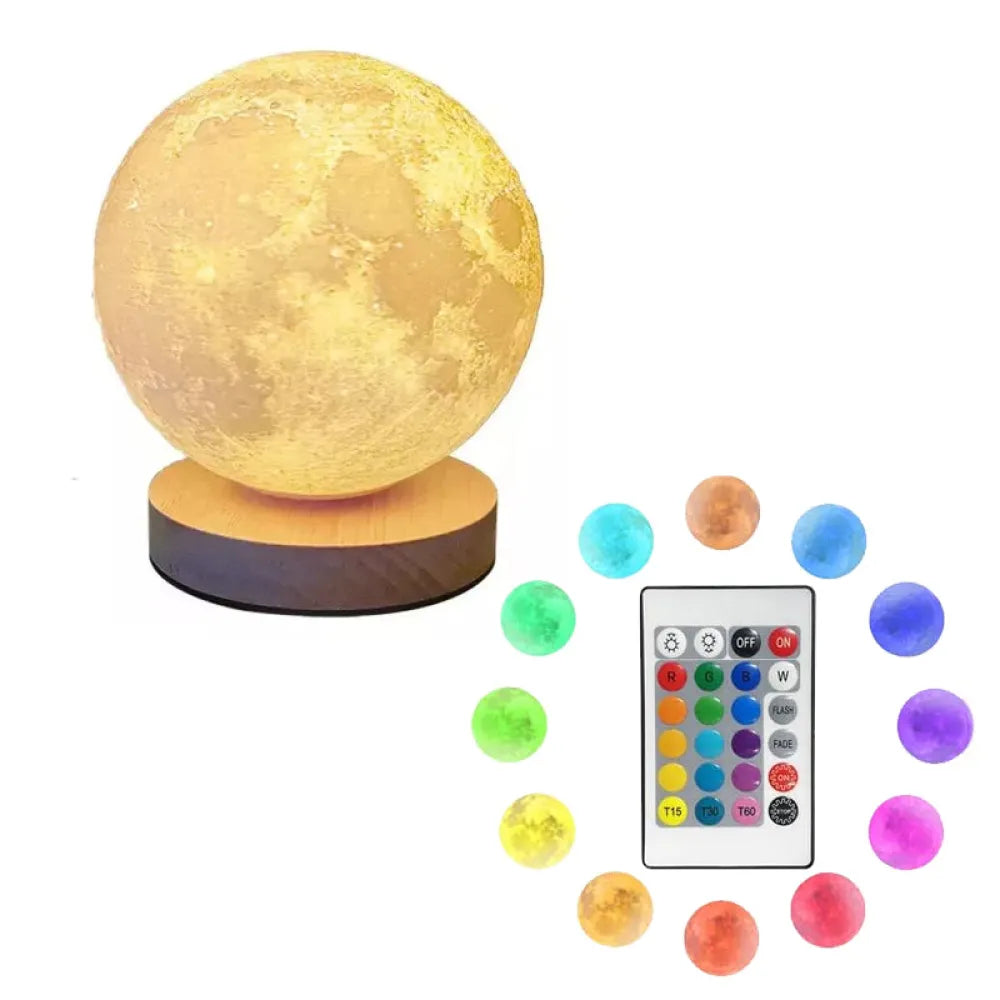 Vibe Geeks 16 Colors Floating and Spinning LED 3D Moon