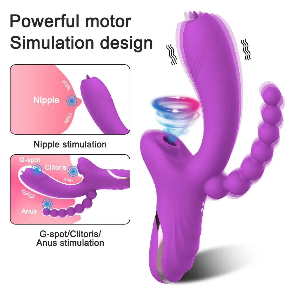 3-in-1 Clit Sucker & Vagina Stimulator for Women