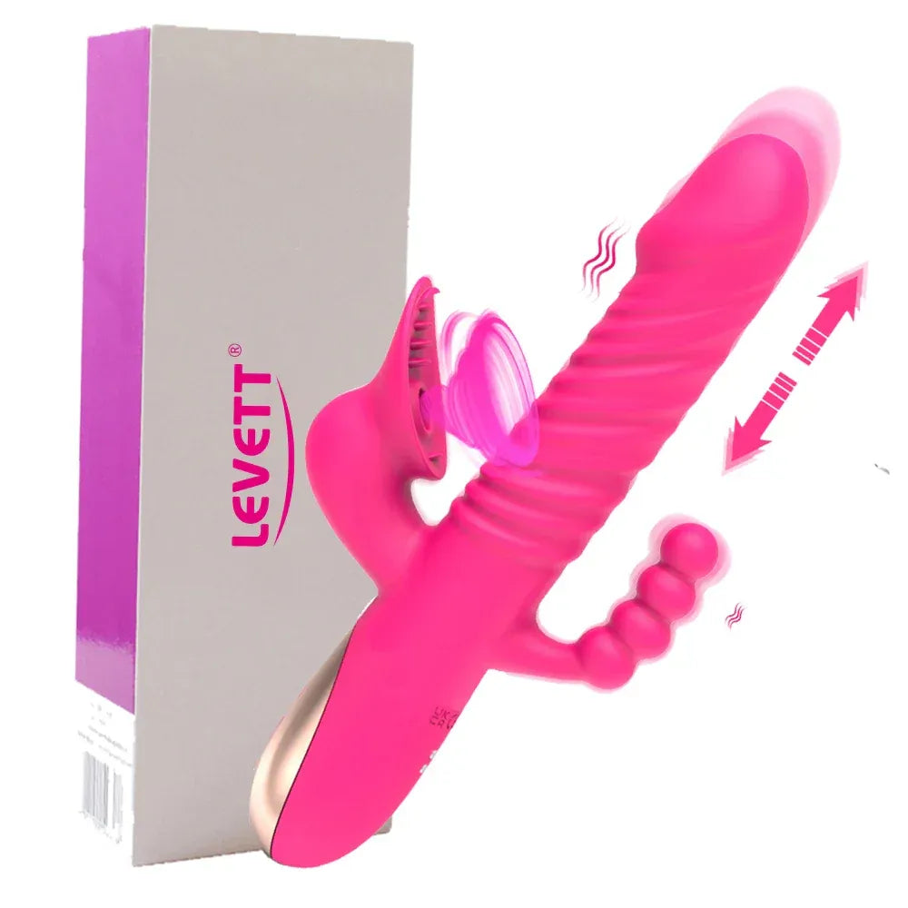 3 In 1 Thrusting Sucking Dildo Vibrator For Women G Spot