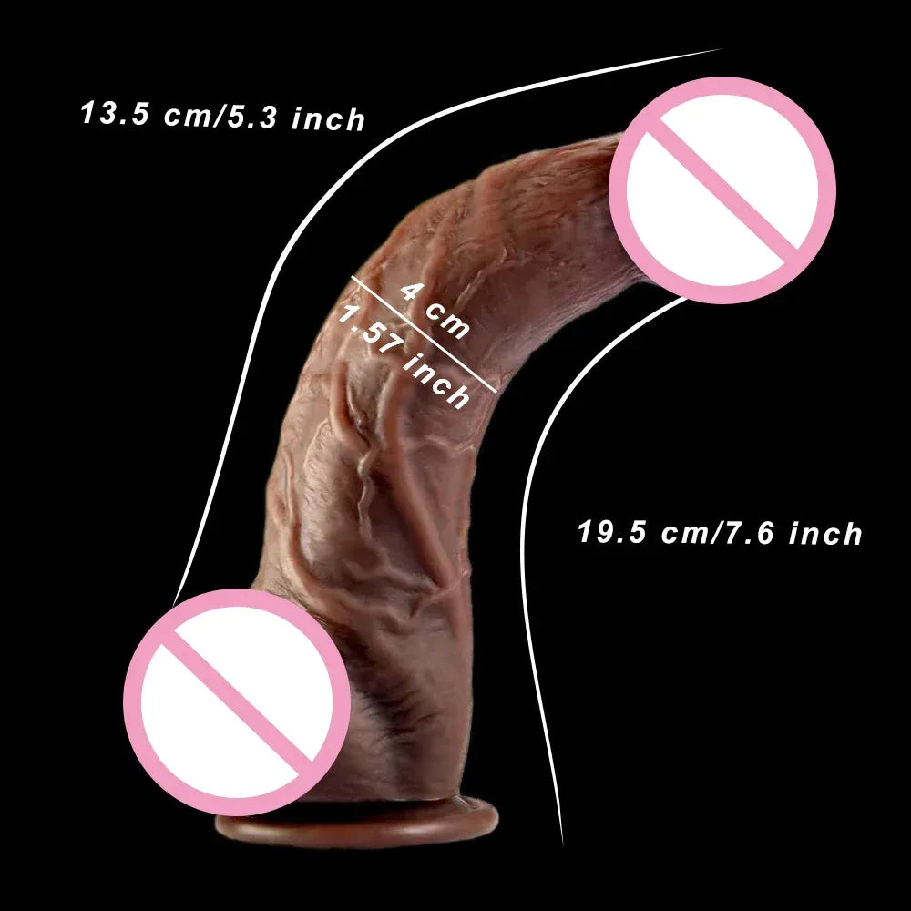 7.6 Inch Thick Realistic Dildo with Suction Cup for Women’s