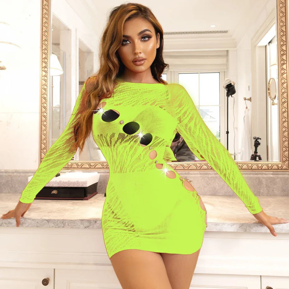 Alluring Black Leopard Bodysuit Open Crotch Teddy Lingerie