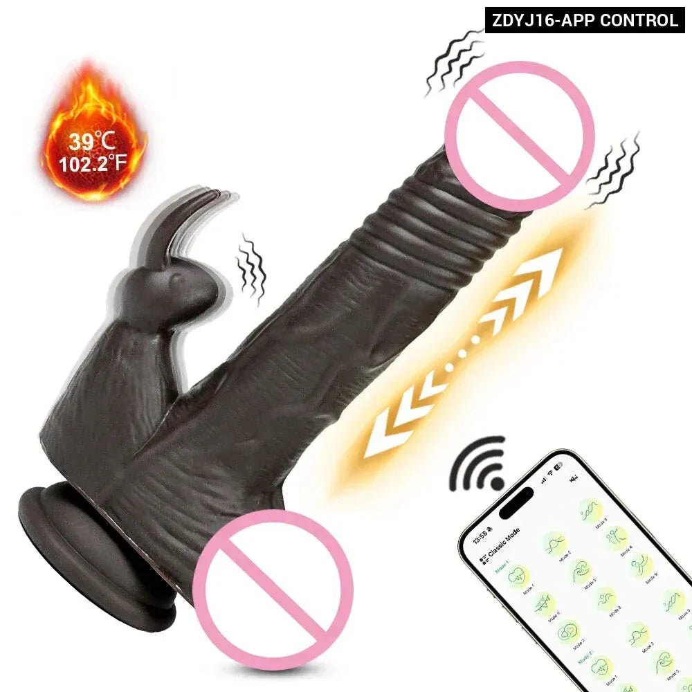 App Controlled Heating Dildo Vibrator for Women Realistic G
