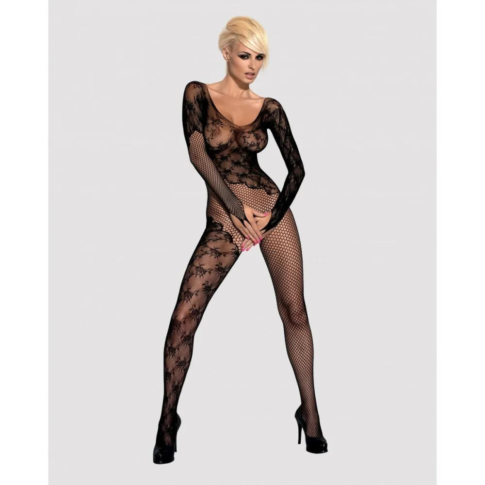 Bodystocking F210 (One Size) By Obsessive F210 S/M/L Black