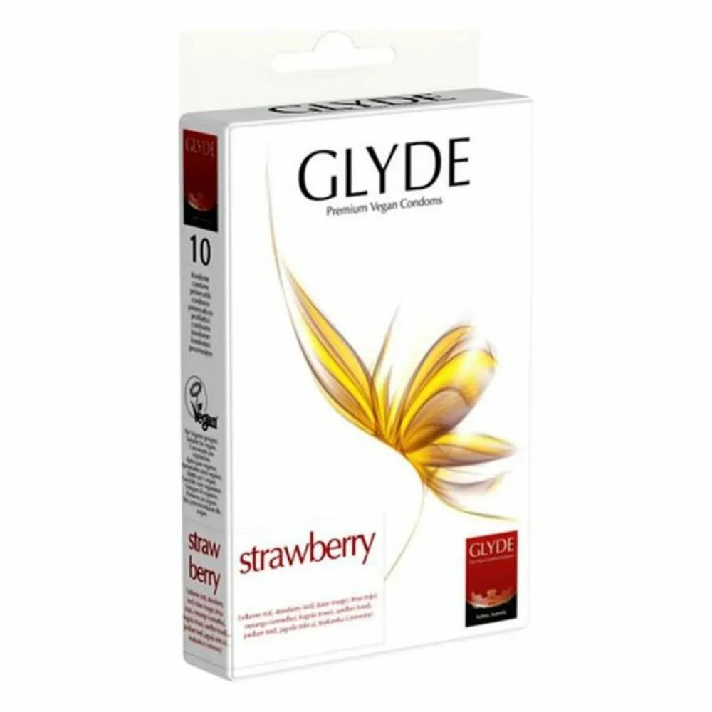 Condoms By Glyde Strawberry 18 Cm 10 Uds