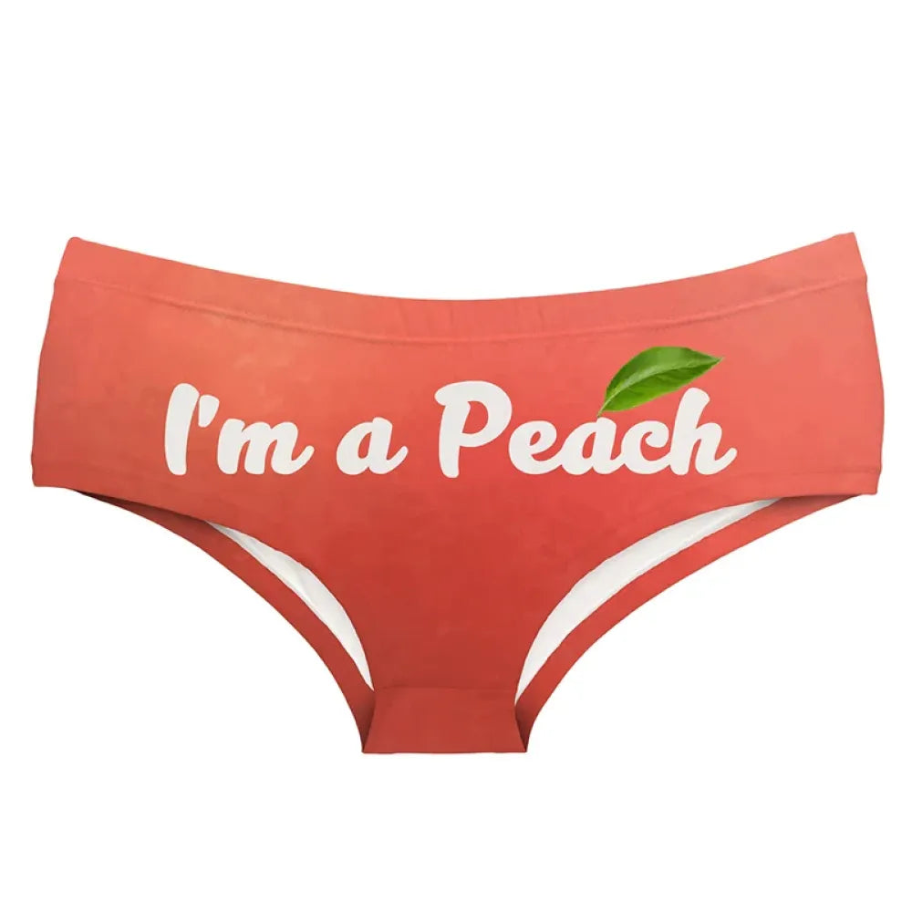 DeanFire I’m a Peach Funny Print Woman Underwear Super Soft