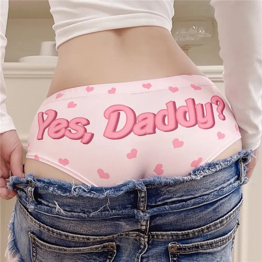 DeanFire Kawaii 3D Panties Women Underwear Yes Daddy Hearts