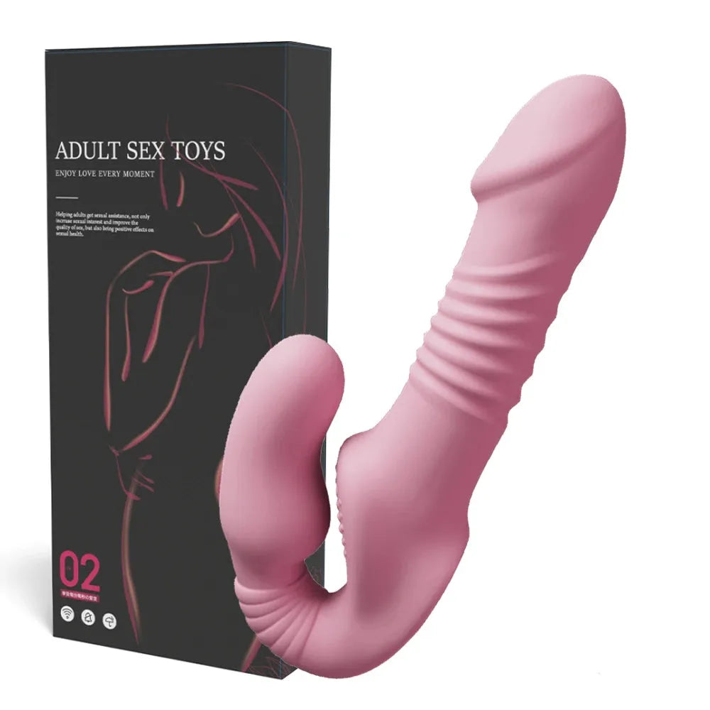Double Head Telescopic Strapless Strap On For Women