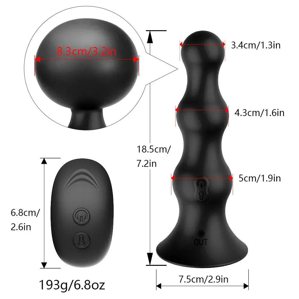Double Motor Inflatable Anal Plug For Men