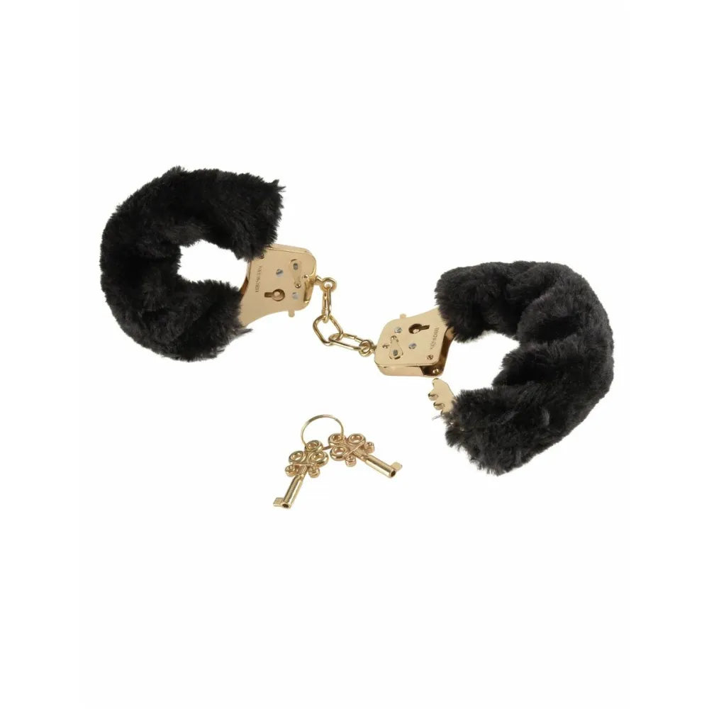 Hog Tie Cuff Set By Pipedream Black Golden
