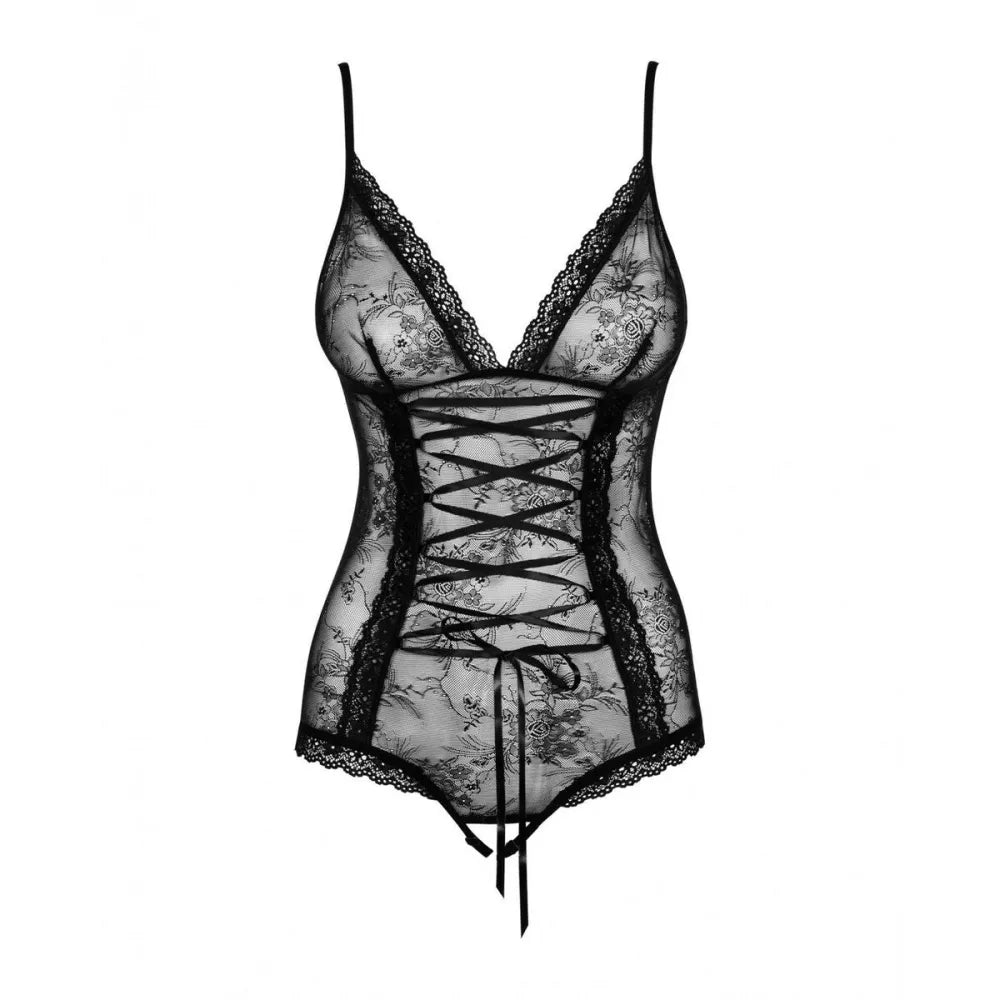 Leotard By Obsessive Slevika L/Xl Black