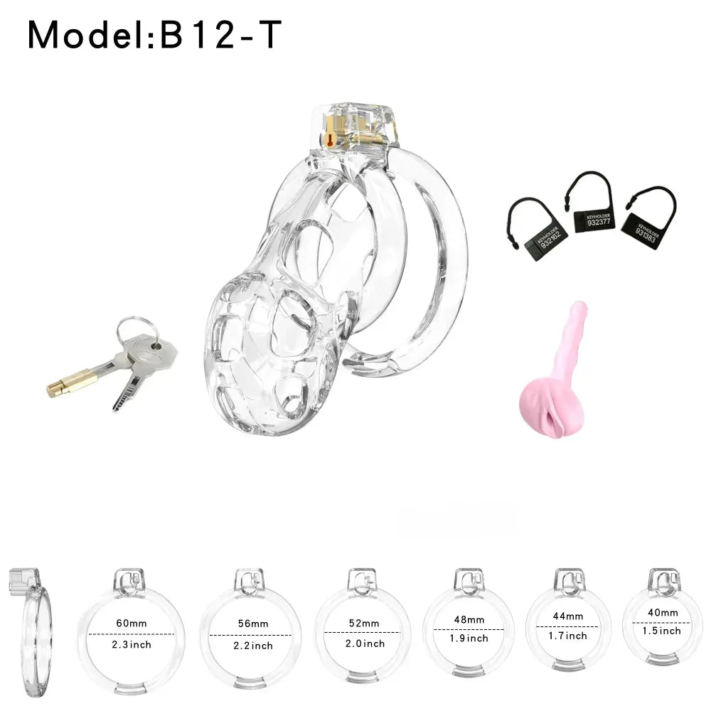Lightweight Silicone Chastity Cage For Men Cock Lock Gay