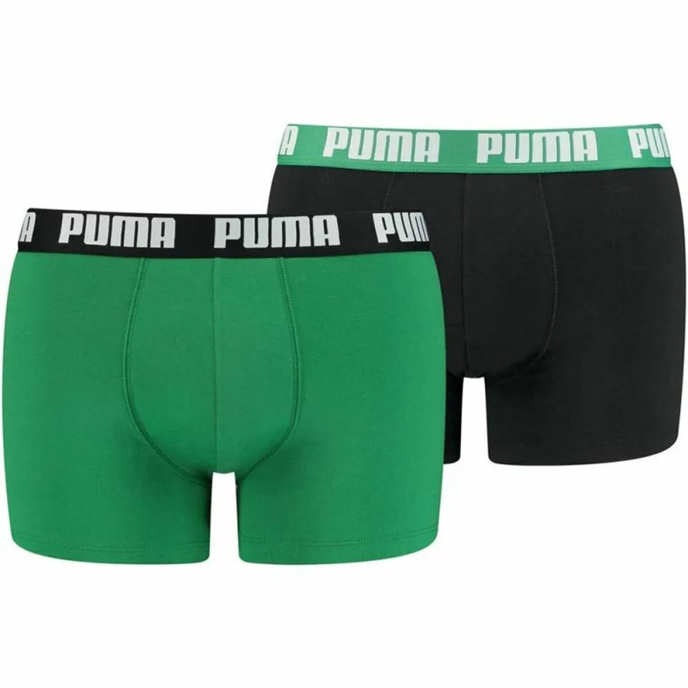 Mens Boxer Shorts By Puma 521015001-035 Green (2 Uds)