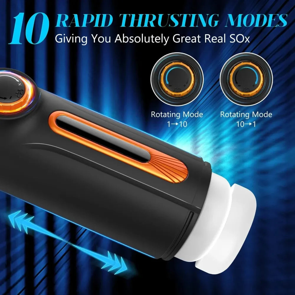 Powerful Automatic Male Masturbator 10 Vibrating Thrusting