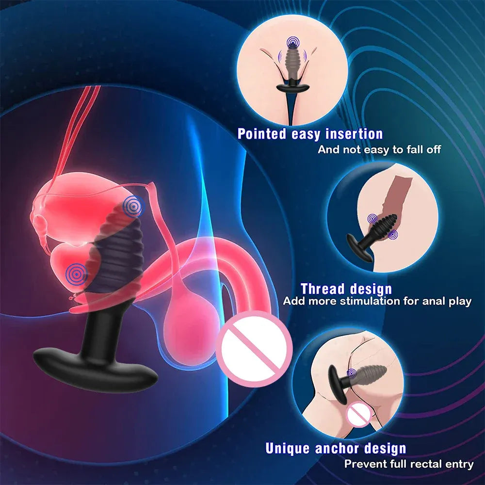 Remote Control Prostate Massager With Rotating Beads