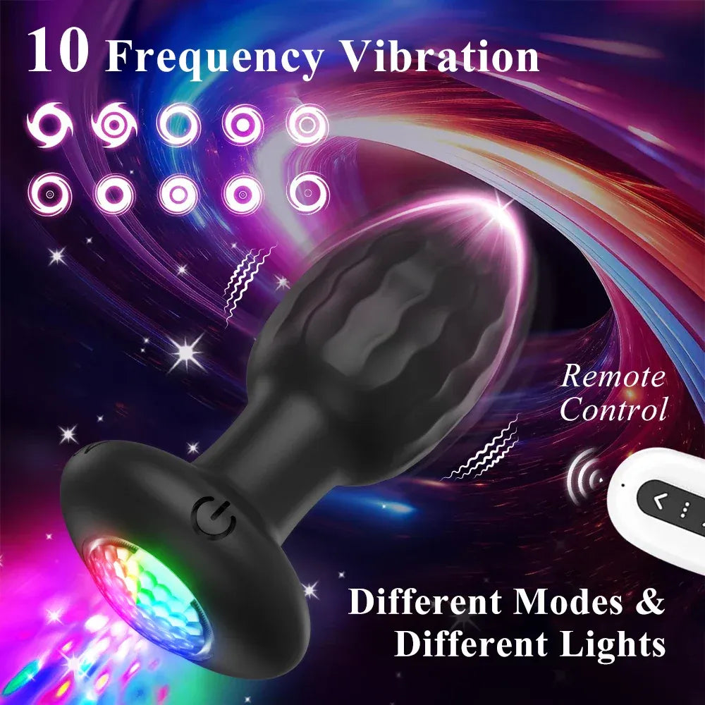 Remote Prostate Massager Led Light Anal Toy