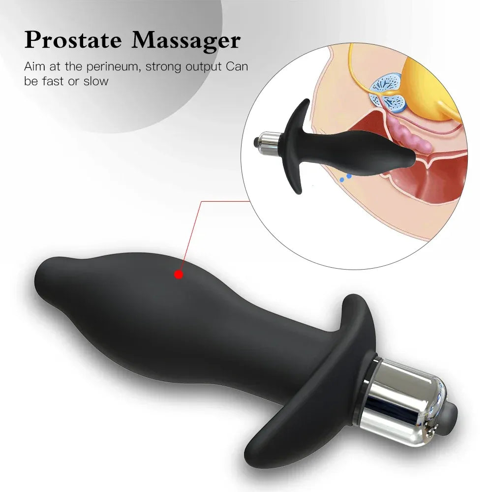 Silicone Anal Vibrator For Couples Prostate Massage &