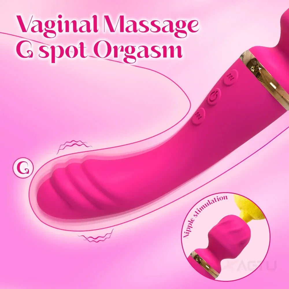 Silicone Dual Motor Dildo Vibrator for Couples