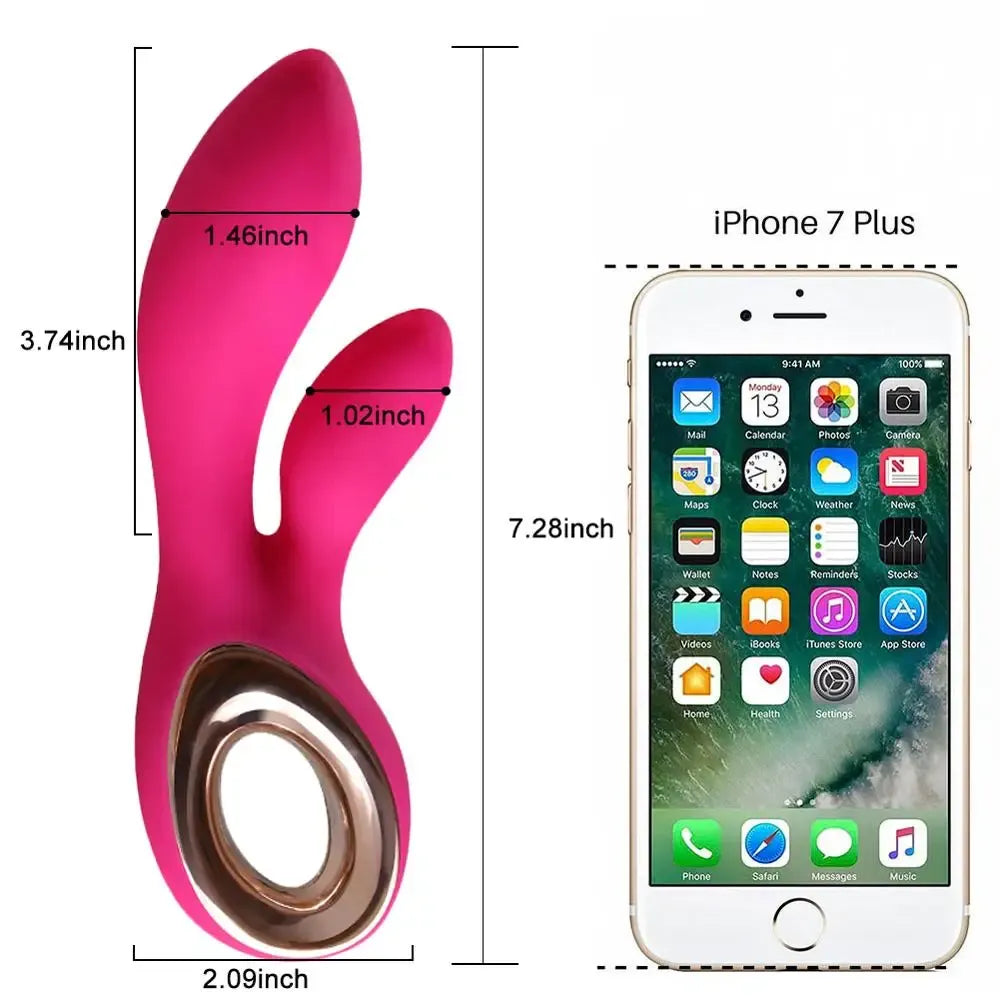 Silicone Rabbit Vibrator For Women G Spot & Clit Stimulation