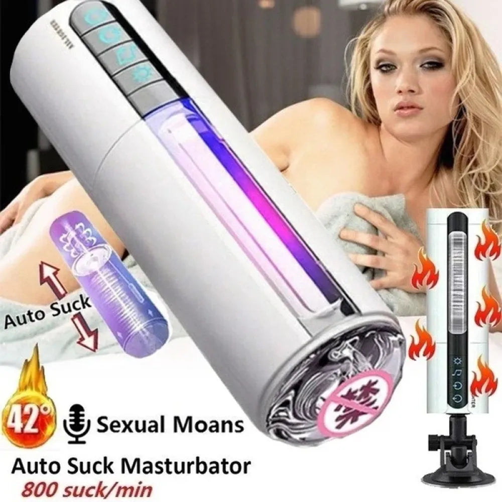 Smart Heating Male Masturbator Auto Suck Realistic Suction