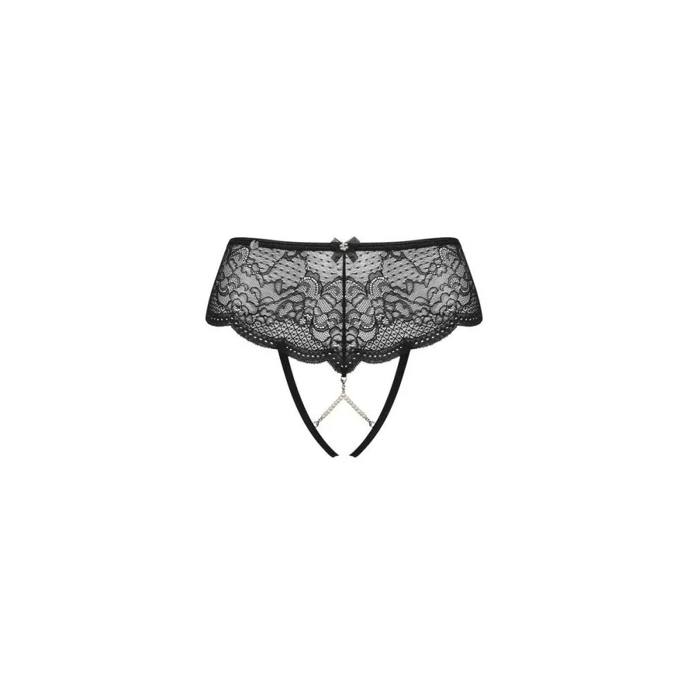 Thong By Obsessive Pearlove Black Xs/S