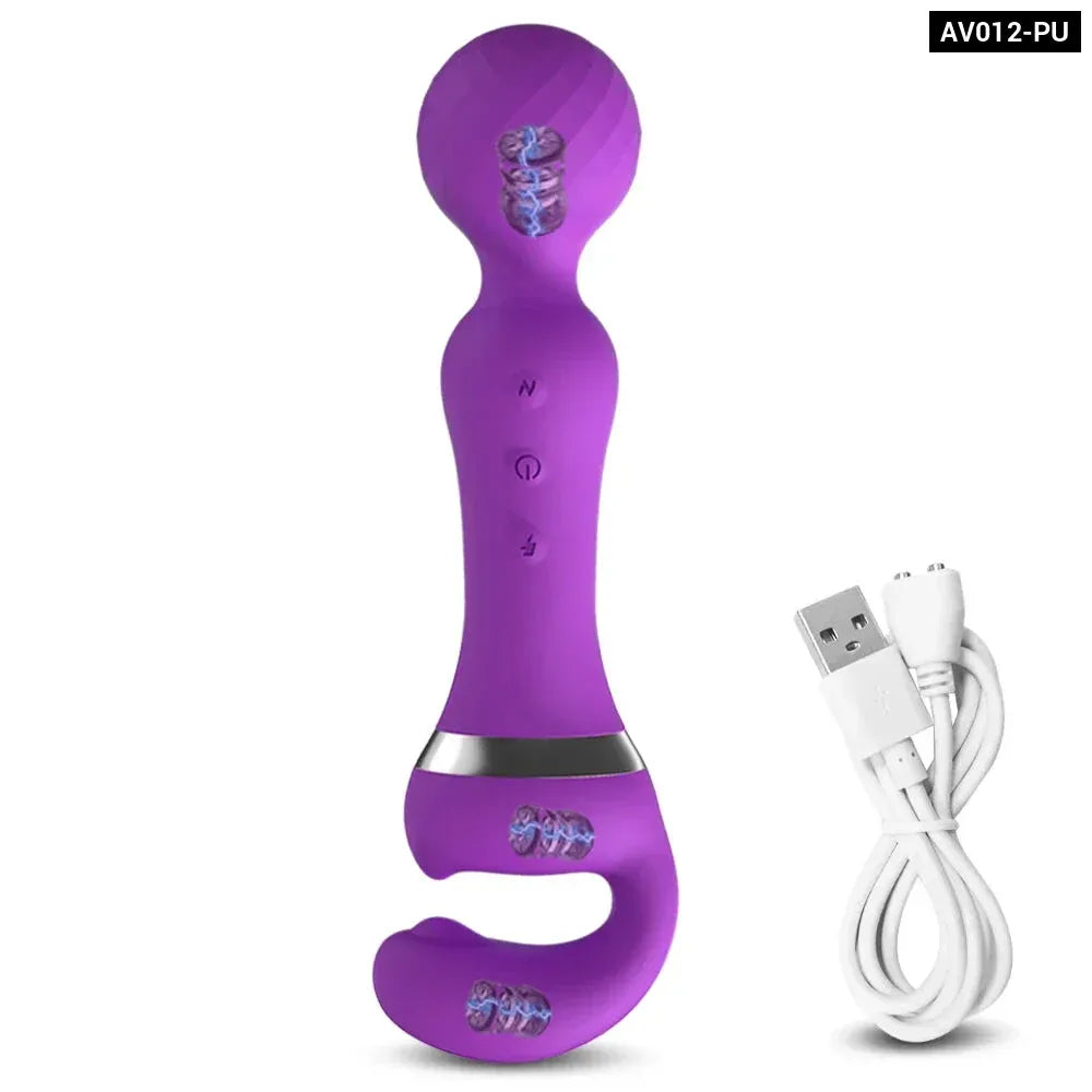 USB Recharge Av Vibrator 20 Modes for Female Pleasure