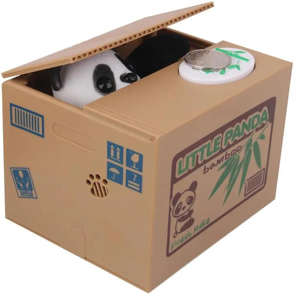 Vibe Geeks Creative Stealing Coins Panda Piggy Bank