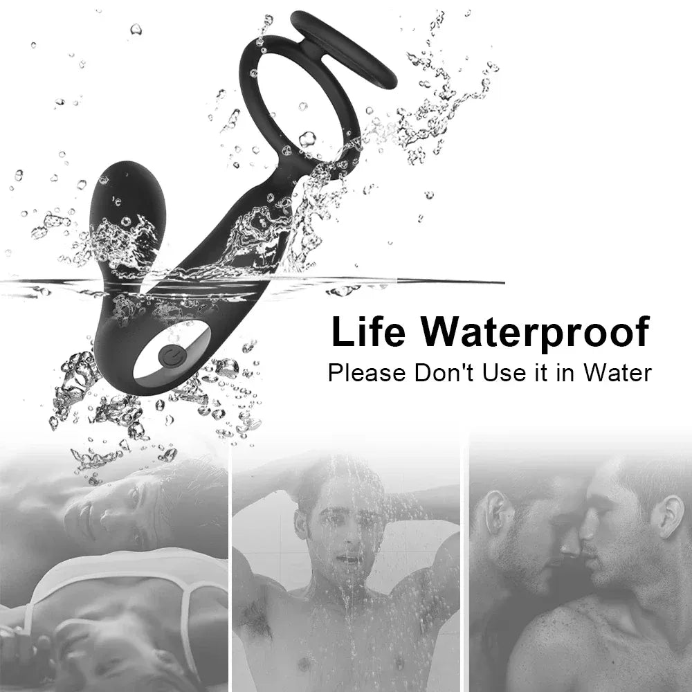 Waterproof Anal Plug for Men - Powerful Prostate Massager