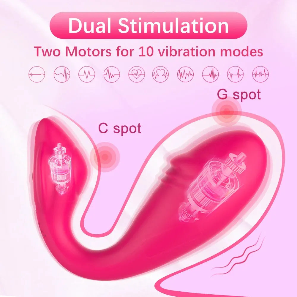 Wireless Dual Motor Vibrating Underwear for Women